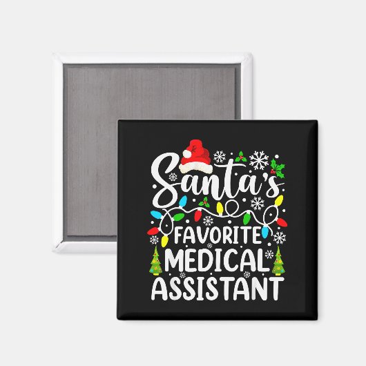 Santa's Favorite Medical Istant Funny Christmas  Magneet (Voorkant / Achterkant)