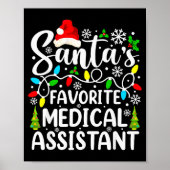 Santa's Favorite Medical Istant Funny Christmas  Poster (Voorkant)