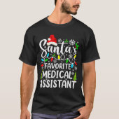 Santa's Favorite Medical Istant Funny Christmas  T-shirt (Voorkant)