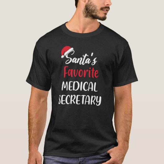 Santas Favorite Medical Secretary   Christmas   T-shirt (Voorkant)