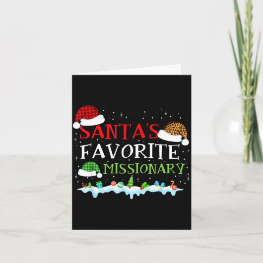 Santa's Favorite Missionary Fun Christmas  Kaart (Voorkant)