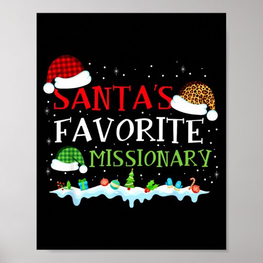 Santa's Favorite Missionary Fun Christmas  Poster (Voorkant)