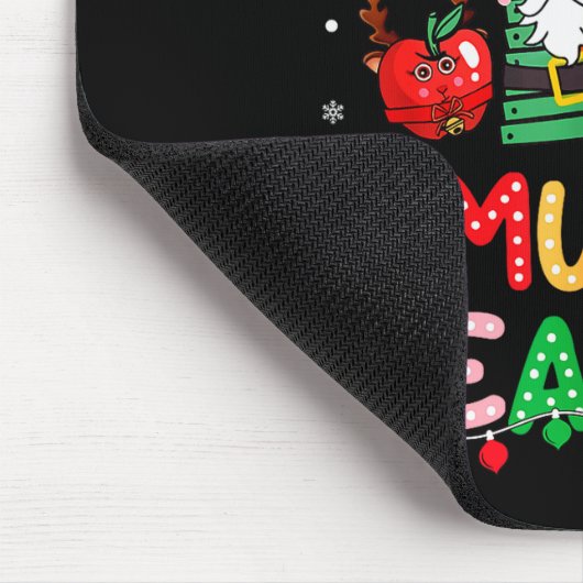 Santa's Favorite Music Teacher Christmas Santa Hat Muismat (Hoek)