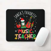 Santa's Favorite Music Teacher Christmas Santa Hat Muismat (Met muis)