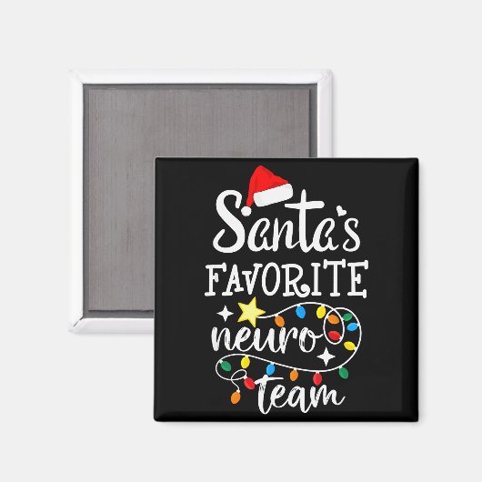 Santa's Favorite Neuro Team Christmas Neurology Nu Magneet (Voorkant / Achterkant)