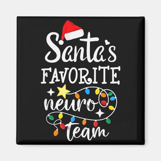 Santa's Favorite Neuro Team Christmas Neurology Nu Magneet (Voorkant)