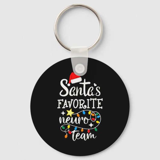 Santa's Favorite Neuro Team Christmas Neurology Nu Sleutelhanger (Voorkant)