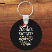 Santa's Favorite Neuro Team Christmas Neurology Nu Sleutelhanger (Voorkant)