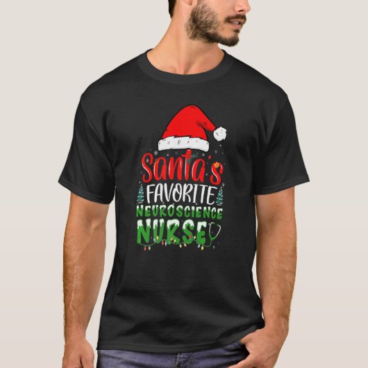 Santa's Favorite Neuroscience Nurse Christmas Neur T-shirt (Voorkant)