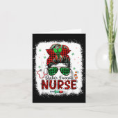 Santas Favorite Nurse Christmas Santa Hat Light Me Kaart (Voorkant)