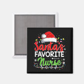 Santa's Favorite Nurse Funny Christmas Nurse Xmas Magneet (Voorkant / Achterkant)