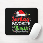 Santa's Favorite Nurse Funny Christmas Nurse Xmas  Muismat (Met muis)