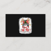 Santas Favorite Nurse Kerstmis Bun Bleaching Visitekaartje (Achterkant)
