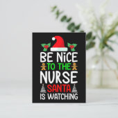 Santa's Favorite Nurse Professional Funny Christma Feestdagenkaart (Staand voorkant)
