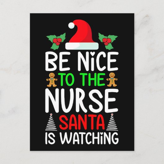 Santa's Favorite Nurse Professional Funny Christma Feestdagenkaart (Voorkant)