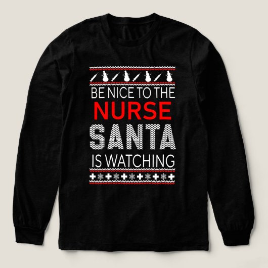 Santa's Favorite Nurse Professional Funny Christma Tri-Blend Shirt (Voorkant)