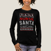 Santa's Favorite Nurse Professional Funny Christma Tri-Blend Shirt (Voorkant)