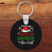 Santa's Favorite Office Staff Christmas Party  Sleutelhanger (Voorkant)
