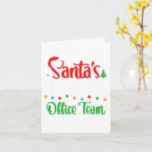 Santa's Favorite Office Team Christmas Lights Sant Kaart (Gele Bloem)