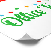 Santa's Favorite Office Team Christmas Lights Sant Poster (Hoek)