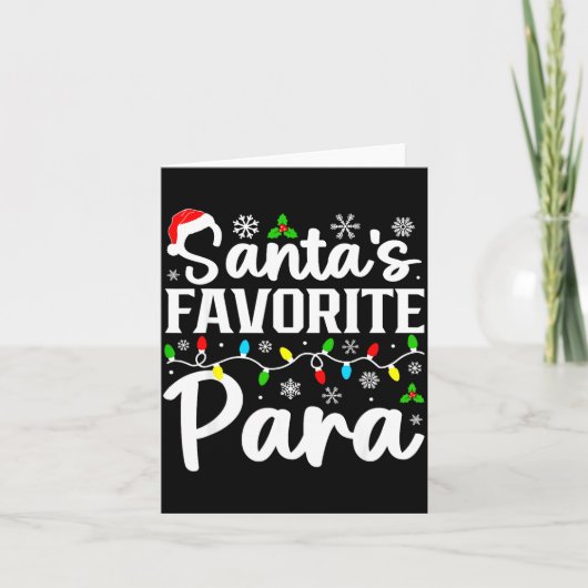 Santa's Favorite Para Funny Christmas Family Match Kaart (Voorkant)