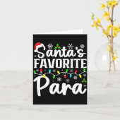 Santa's Favorite Para Funny Christmas Family Match Kaart (Gele Bloem)