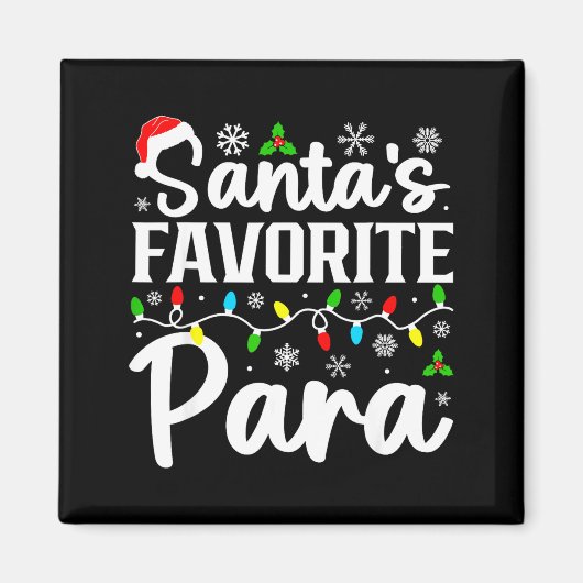 Santa's Favorite Para Funny Christmas Family Match Magneet (Voorkant)