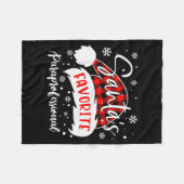 Santa's Favorite Paraprofessional Hat Flannel Chri Fleece Deken (Voorkant (Horizontaal))