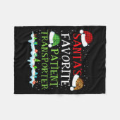 Santa's Favorite Patient Transrter Fun Christmas  Fleece Deken (Voorkant (Horizontaal))