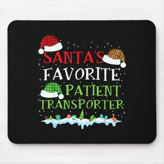 Santa's Favorite Patient Transrter Fun Christmas  Muismat (Voorkant)