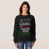Santa's Favorite Pediatric Nurse Christmas Ugly Sw Trui (Voorkant volledig)