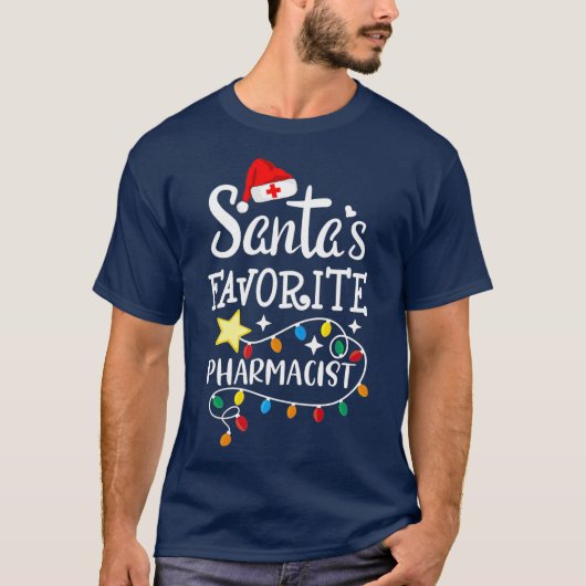 Santas Favorite Pharmacist Christmas Dispensing T-shirt (Voorkant)