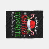 Santa's Favorite Physical Therapy Istant Christmas Fleece Deken (Voorkant (Horizontaal))