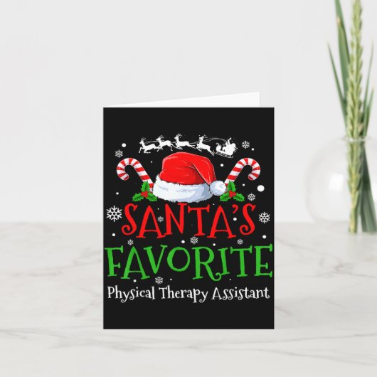 Santa's Favorite Physical Therapy Istant Christmas Kaart (Voorkant)