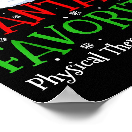 Santa's Favorite Physical Therapy Istant Christmas Poster (Hoek)