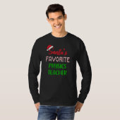 Santas Favorite Physics Teacher   Chritsmas T-shirt (Voorkant volledig)