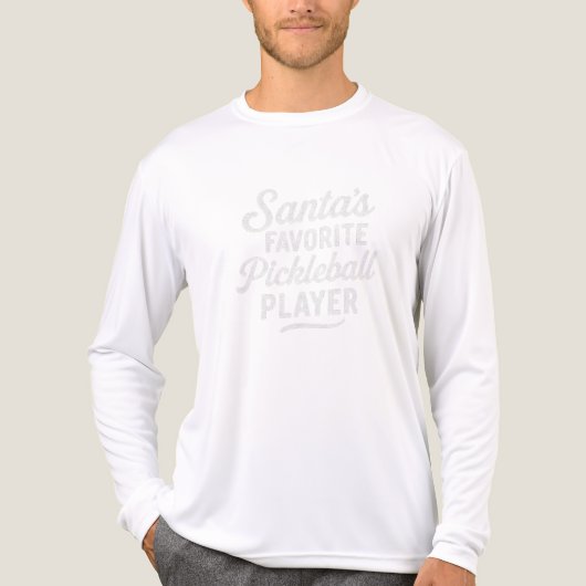 Santa's FAVORITE Pickleball PLAYER Tri-Blend Shirt (Voorkant volledig)