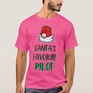 Santas Favorite Pilot Funny Santa Claus Kerstmis T-shirt