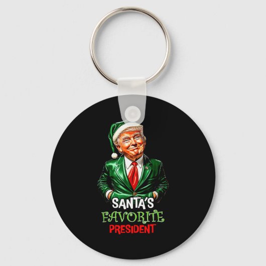 Santa's Favorite President Funny Santa Trump 2024  Sleutelhanger (Voorkant)