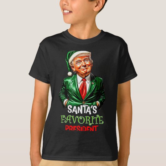 Santa's Favorite President Funny Santa Trump 2024  T-shirt (Voorkant)