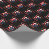 Santa's Favorite President Funny Trump Christmas Cadeaupapier (Hoek)