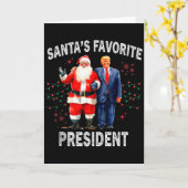 Santas Favorite President Funny Trump Tank Top Kaart (Gele Bloem)