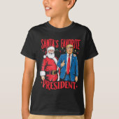 Santa's Favorite President Santa Trump Dance Chris T-shirt (Voorkant)