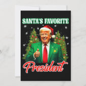 Santa's Favorite President | Trump Christmas Gift Feestdagenkaart (Voorkant)