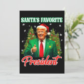 Santa's Favorite President | Trump Christmas Gift Feestdagenkaart (Staand voorkant)