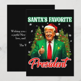 Santa's Favorite President | Trump Christmas Gift Feestdagenkaart