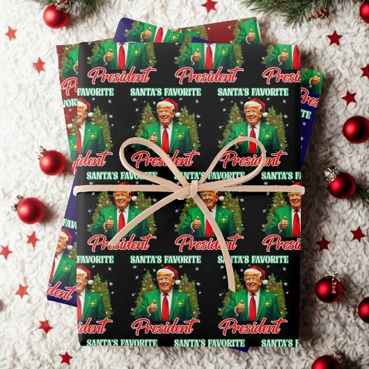 Santa's Favorite President | Trump Christmas Gift  Inpakpapier Vel