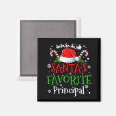 Santa's Favorite Principal Christmas Party Magneet (Voorkant / Achterkant)