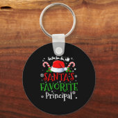 Santa's Favorite Principal Christmas Party Sleutelhanger (Voorkant)