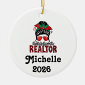 Santa's Favorite Realtor Keramisch Ornament (Voorkant)